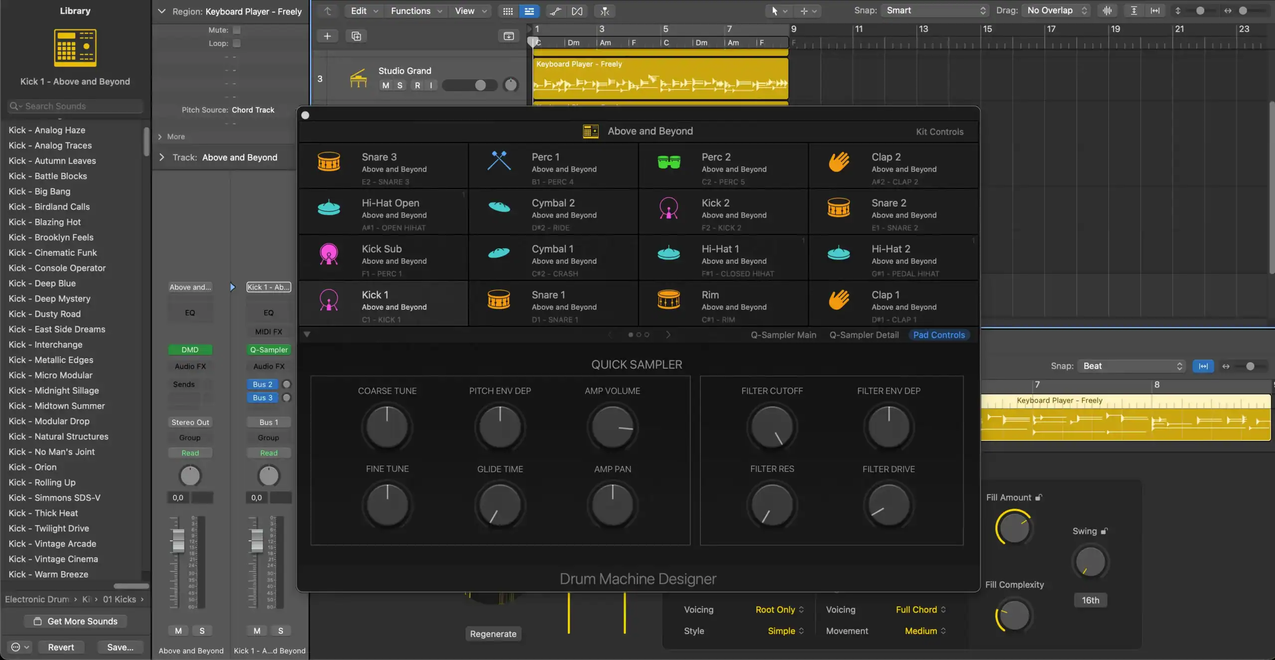 Logic Pro 12: More Automation, Same Workflow 2 Logic Pro 12 Interface Drum Machine Designer