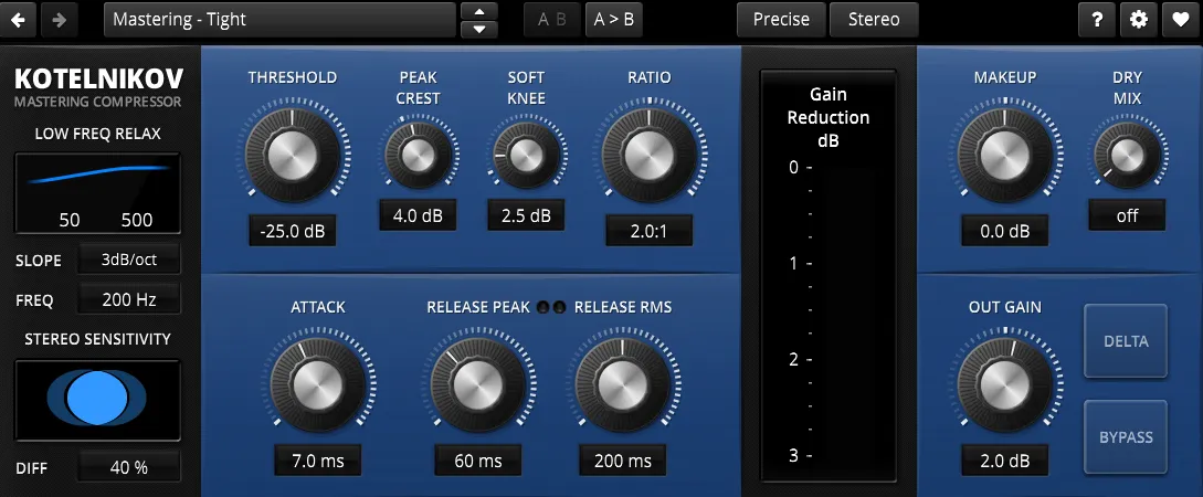TDR Kotelnikov Compressor 24bit Electronic Music Production