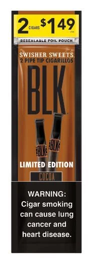 SWISHER SWEETS BLK 2/1.49 COCOA 15/2PK