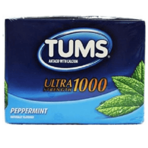 TUMS ULTRA STRENGTH 1000 ASSORTED PEPPERMINT 12CT
