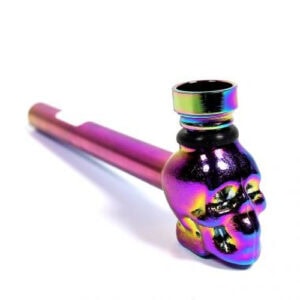GLASS WATER PIPE SET 24CT RAINBOW SKULL PIPE
