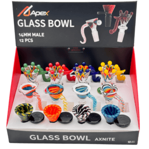 APEX PREMIUM GLASS BOWL 14MM MALE 12CT