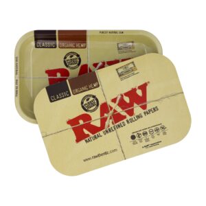 RAW METAL ROLLING TRAY LARGE W/MAGNET