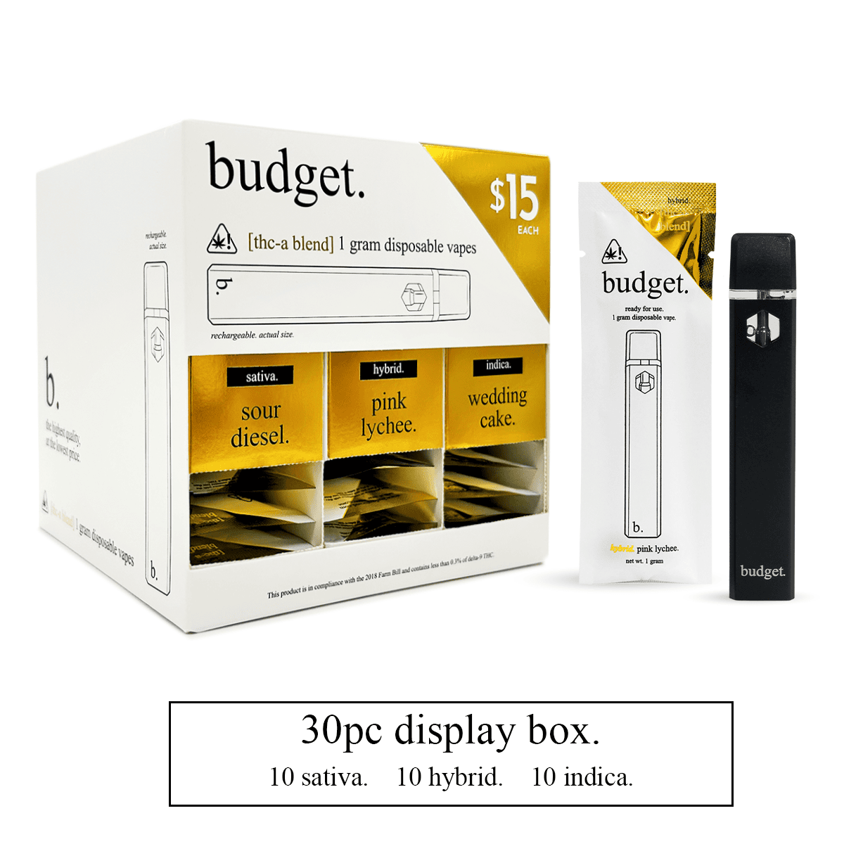 Budget-THCA-Open-Display-Box-for-Disposable-Vape-With-Text