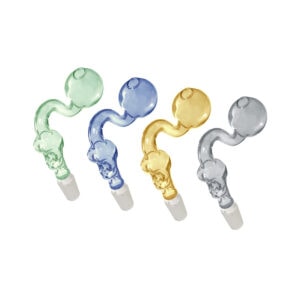 CURVED SKULL GLASS BOWL INSERT OIL BURNER 14MM