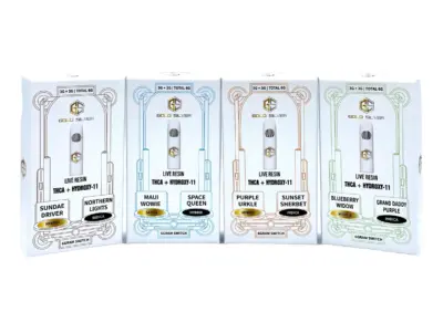 GOLD & SILVER THCA DISPOSABLE 3G + 3G SWITCH