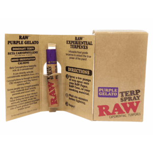 RAW TERPENE SPRAY 8CT DISPLAY PURPLE GELATO