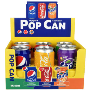 POP CAN SAFE CAN SODA DISPLAY 6CT
