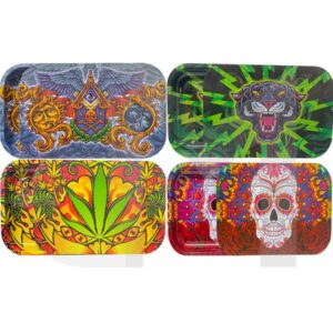 METAL ROLLING TRAYS LARGE W/MAGNET MIX DESIGNS