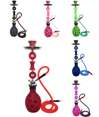 ZEBRA HEART HOOKAH 1 HOSE ASSORTED COLORS