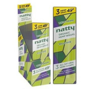 NATTY HEMP WRAPS 3/.49C 'RILLO SIZE WHITE GRAPE