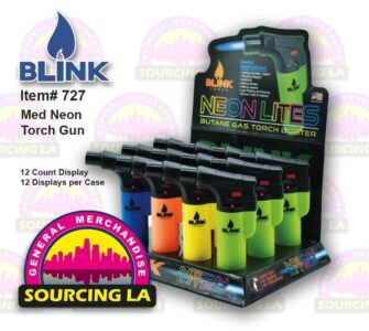 BLINK TORCH GUN ASSORTED DESIGN 12CT