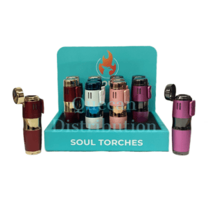 SOUL LIGTERS TRIPLE FLAME TORCH ASSORTED DESIGN