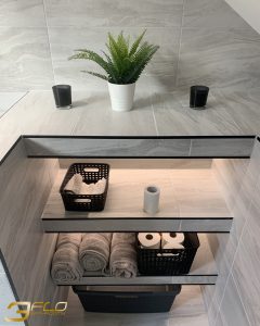 led lighting bathroom storage