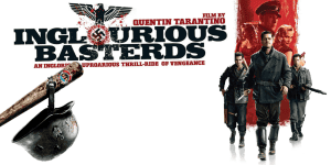 Poster for Inglourious Basterds featuring characters and title by Quentin Tarantino.