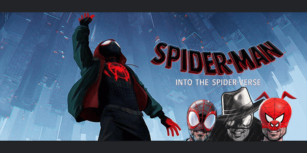 Illustration of Spider-Man and other characters from Spider-Man Into the Spider-Verse.