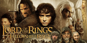 Cover image of "The Lord of the Rings: Fellowship of the Ring" movie, featuring key characters.