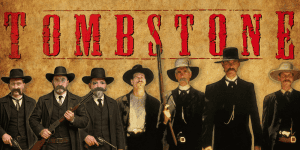 Cast of Tombstone movie featuring iconic Western characters and actors.