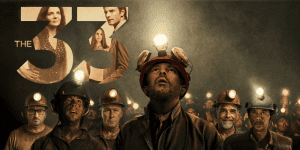 Logo of the 3 Guys and a Flick movie review podcast featuring a group of men with headlamps.