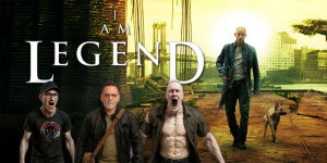 Group of diverse movie characters from "3 Guys and a Flick" podcast.
