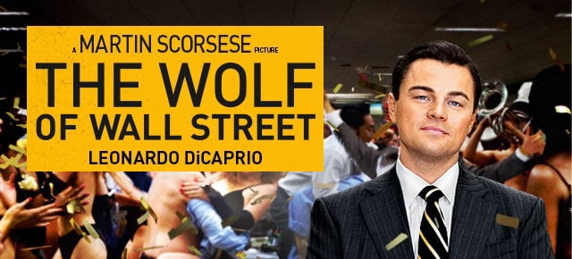 Image from "The Wolf of Wall Street" featuring Leonardo DiCaprio in a suit.