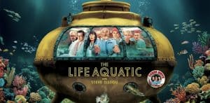 Submarine from The Life Aquatic with Steve Zissou, featuring characters inside.