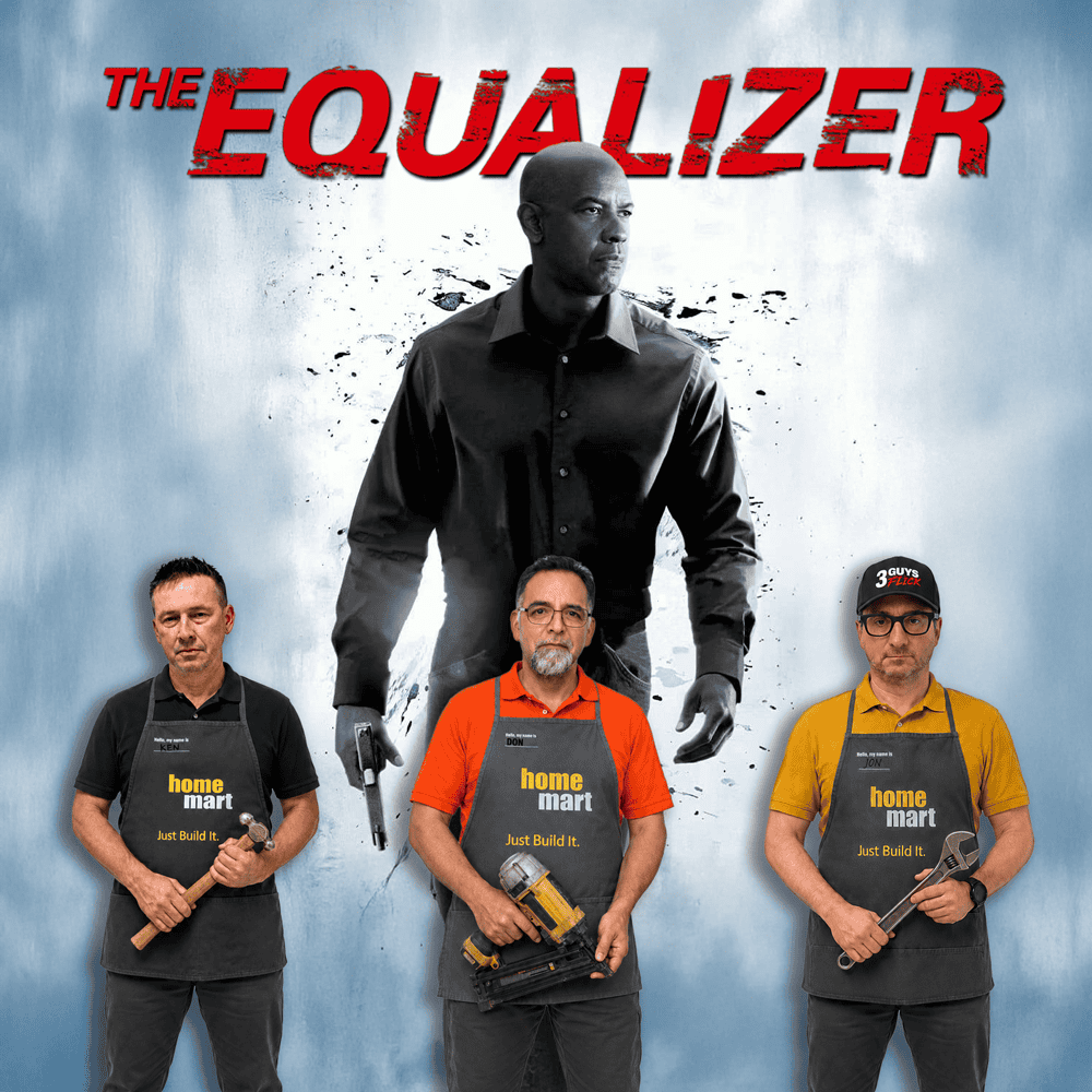 Podcast hosts discussing The Equalizer movie for 3 Guys and a Flick.