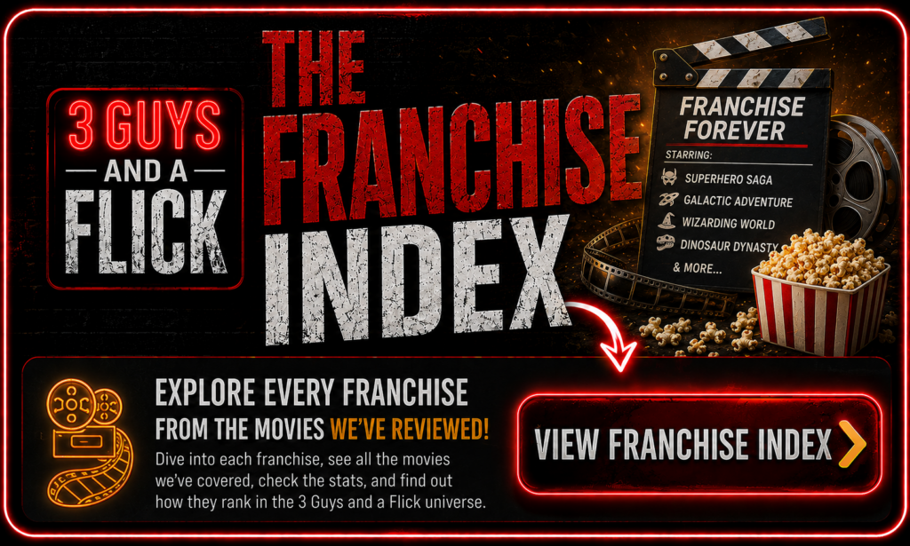 Explore franchise rankings in The Franchise Index from 3 Guys and a Flick podcast.