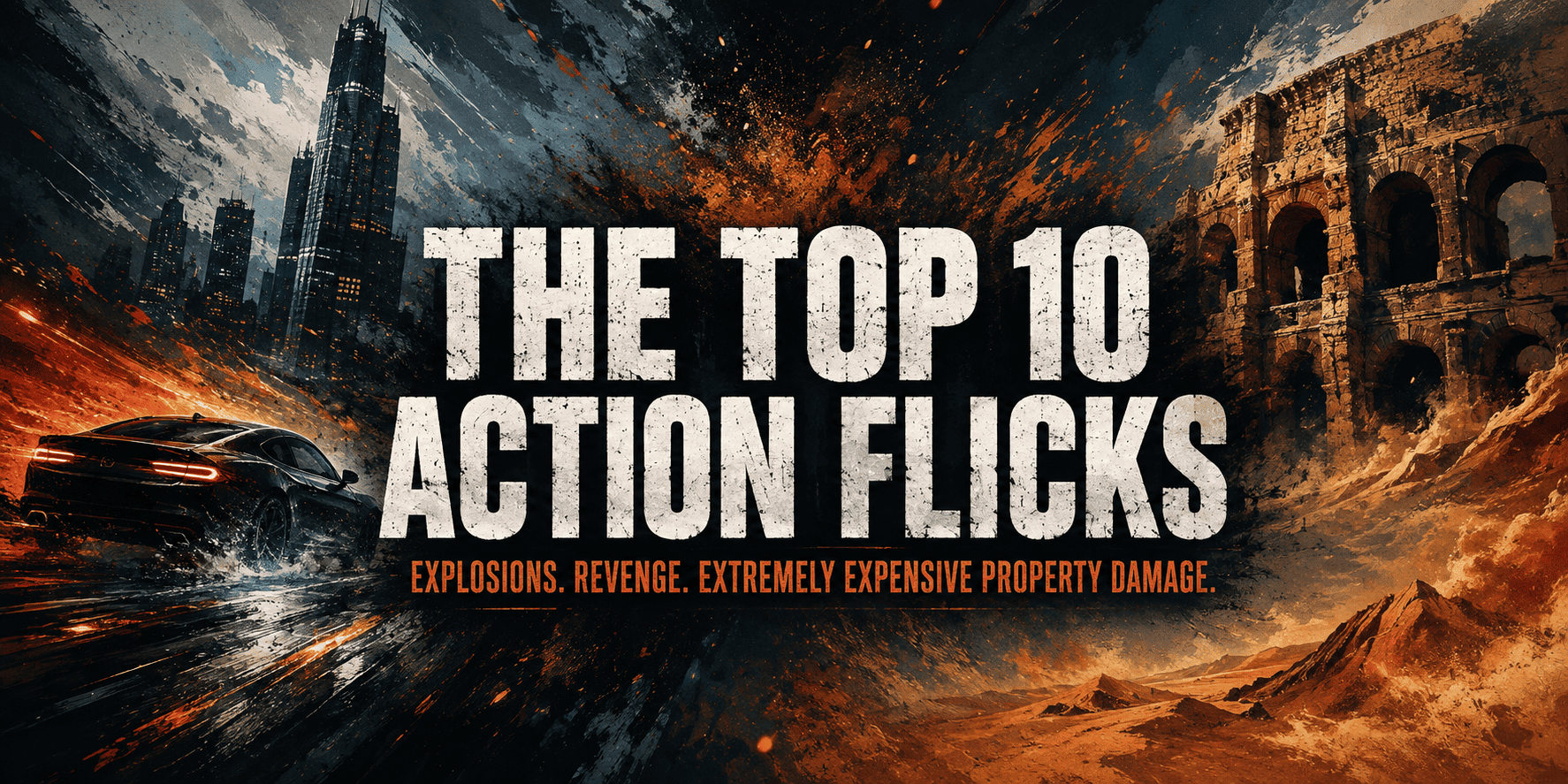 The Top 10 Action Flicks with explosions, revenge, and property damage.