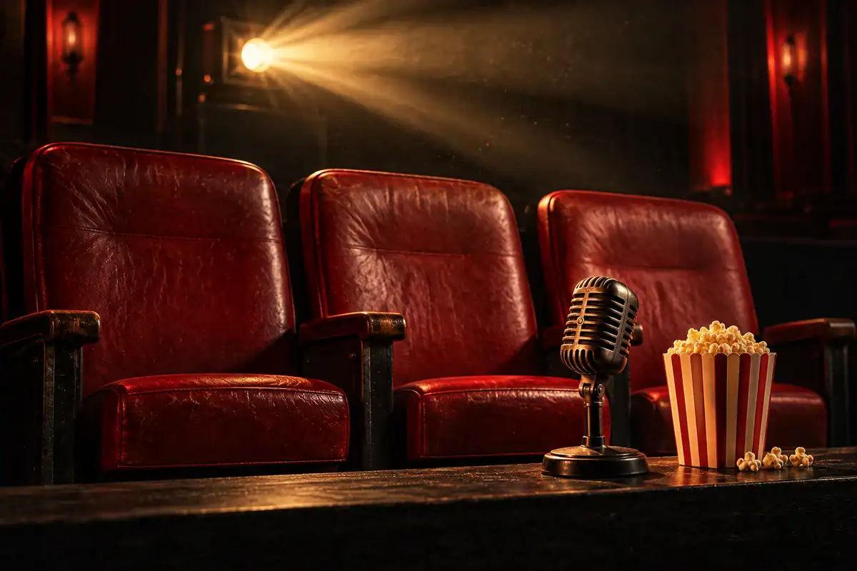 Microphone in a movie theater