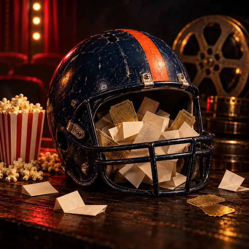 The Broncos helmet filled with movie picks