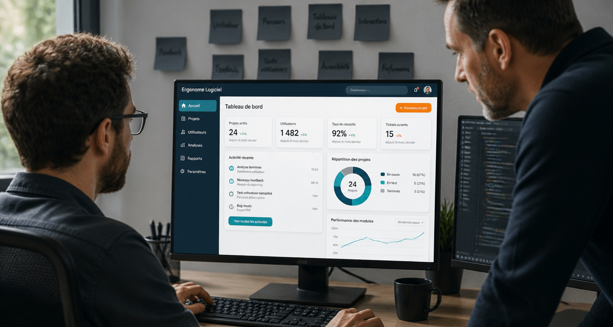 ergonome logiciel observant interface utilisateur