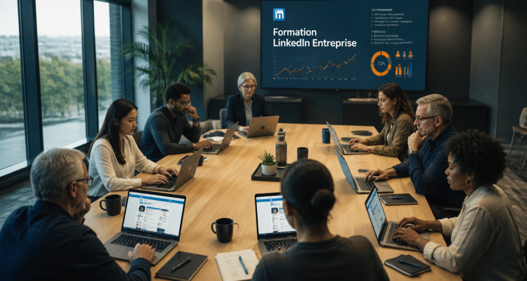 formation linkedin entreprise équipe réunion