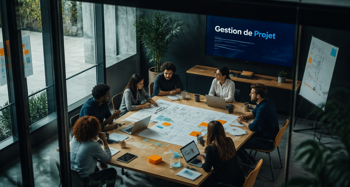 gestion de projet métier équipe autour table