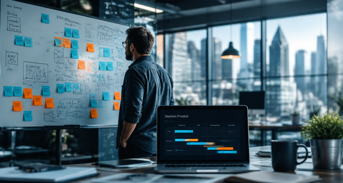 Chef de produit gestion produit tableau blanc open space