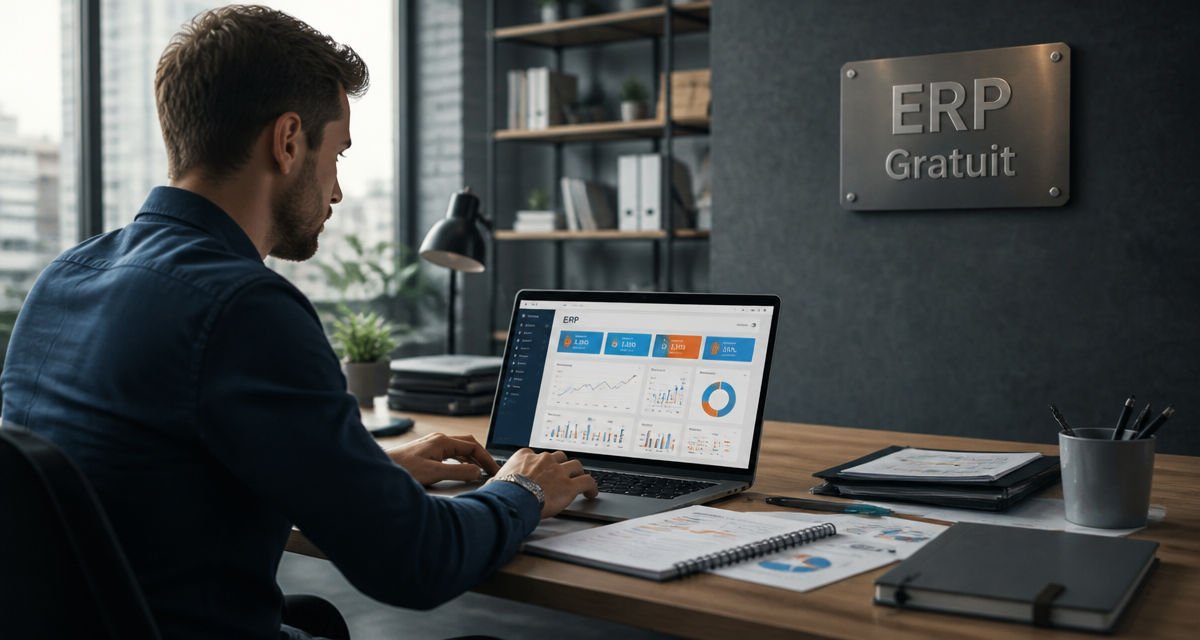 logiciel erp gratuit entrepreneur tableau de bord
