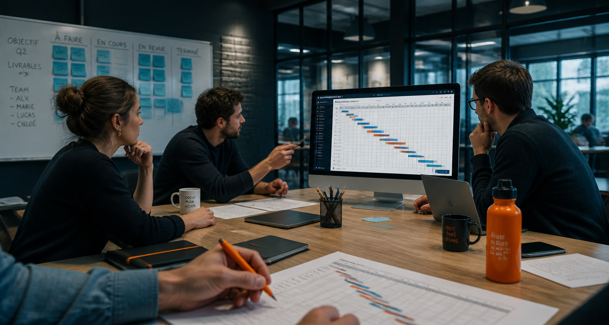 logiciel retroplanning diagramme Gantt équipe projet