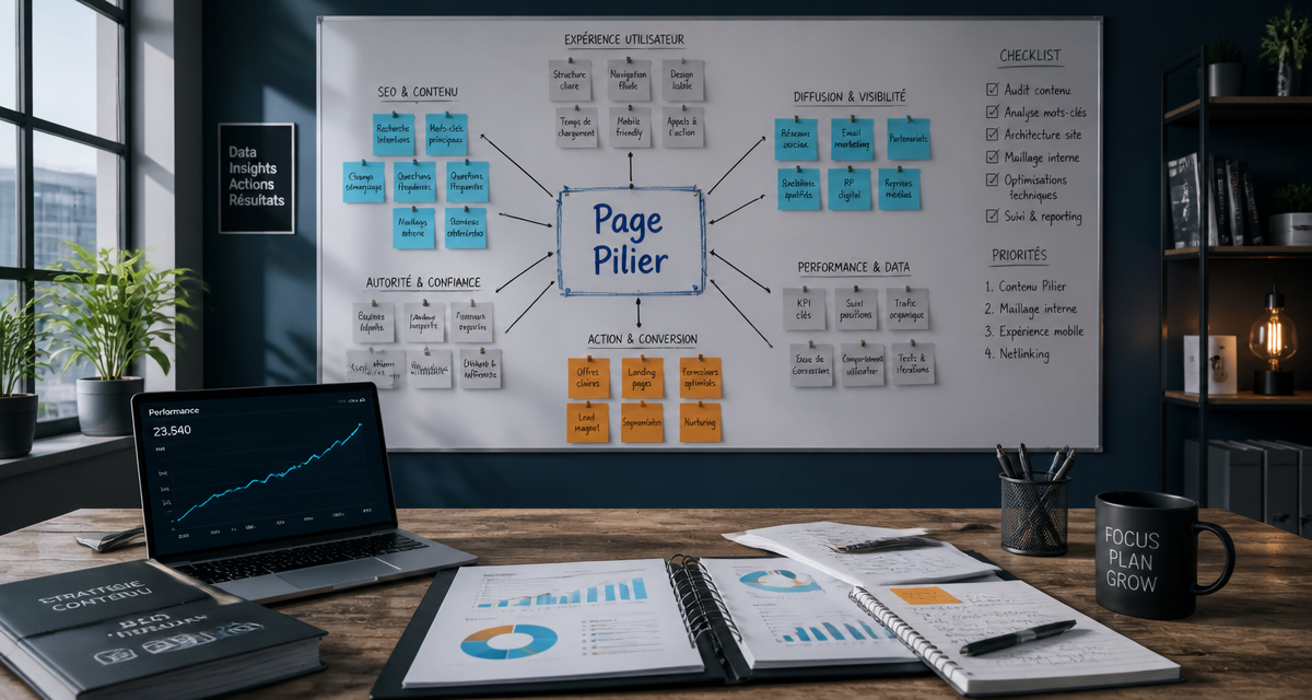 stratégie éditoriale pour le seo, schéma architecture de contenus