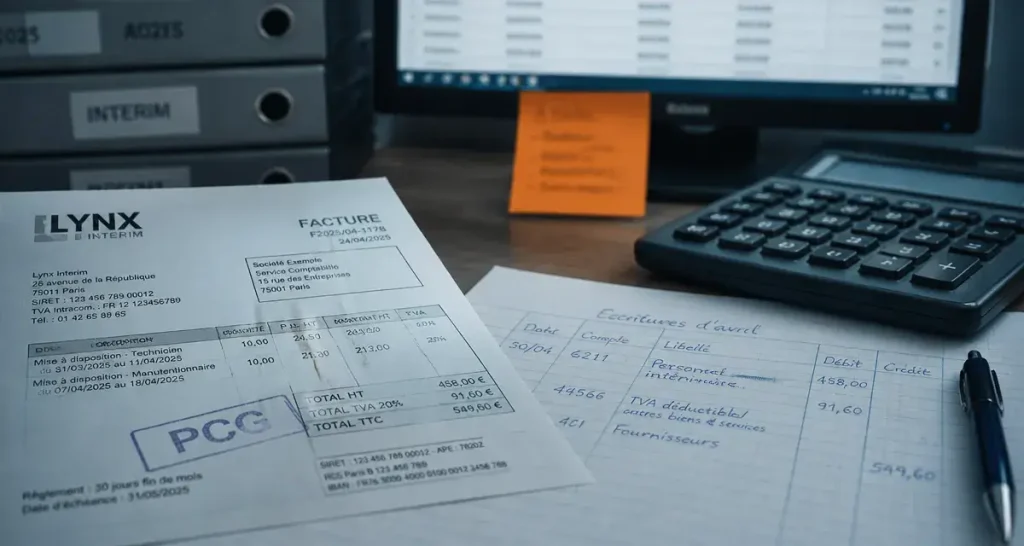 Compte comptable interim 6211 : factures d’intérim et TVA
