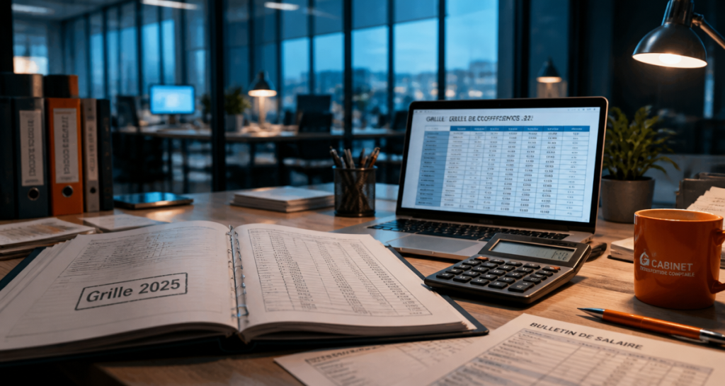 grille salaire expert comptable 2025 sur bureau cabinet