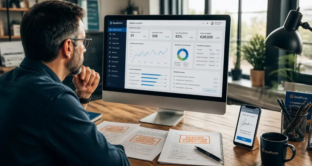 logiciel gestion organisme de formation gratuit sur écran