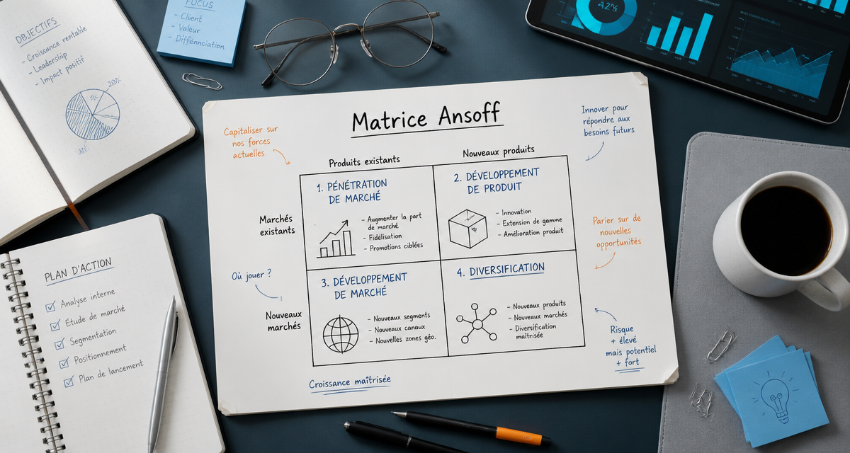 matrice ansoff exemple sur bureau expert