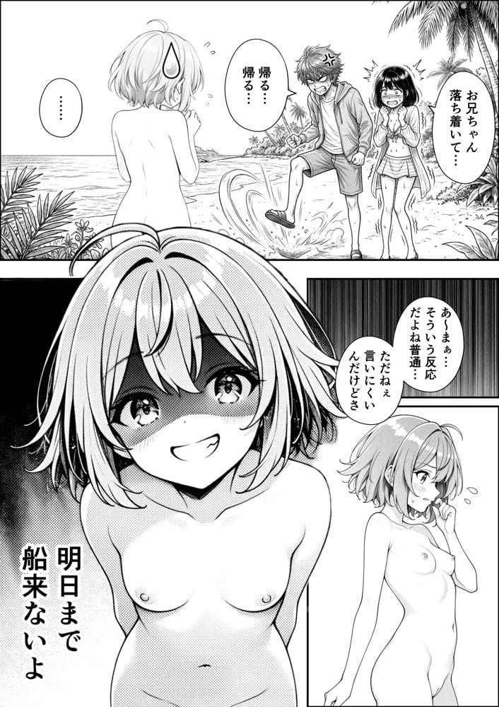 妹と秘島へ行ったらヌーディストビーチだった