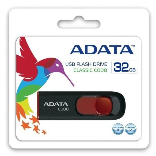 Pamięć USB ADATA C008 32 GB Czarny/Czerwony - obrazek 4