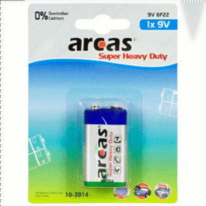 Bateria Arcas 9V Super Heavy Duty - 1 sztuka