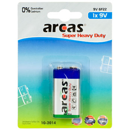Bateria Arcas 9V Super Heavy Duty - 1 sztuka