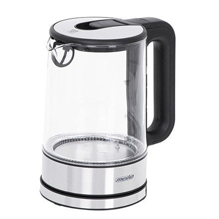 Elegancki Czajnik Elektryczny Mesko 1,7L 1850W Czarno-Szklany - obrazek 9