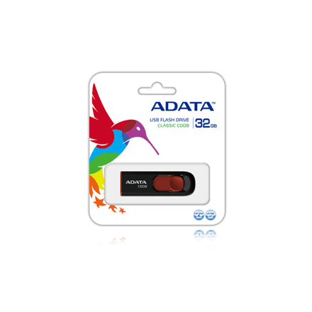 Pamięć USB ADATA C008 32 GB Czarny/Czerwony - obrazek 2