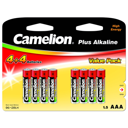 Baterie Camelion AAA/LR03 Plus Alkaliczne 8 szt.