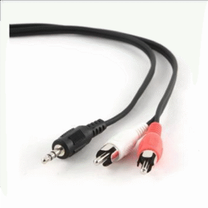 Kabel audio RCA 2x + Mini-jack 3,5 mm - Męski